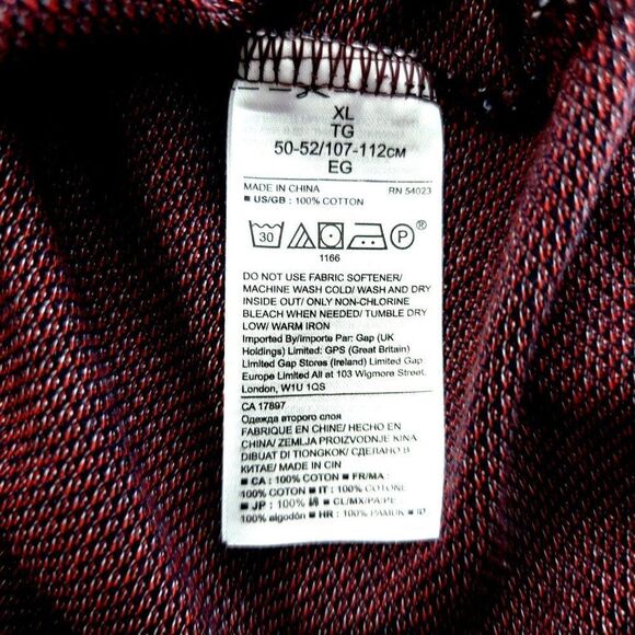 Banana Republic Performance Pique Polo Shirt Red Blue Textured XL Standard Fit - Picture 8 of 9